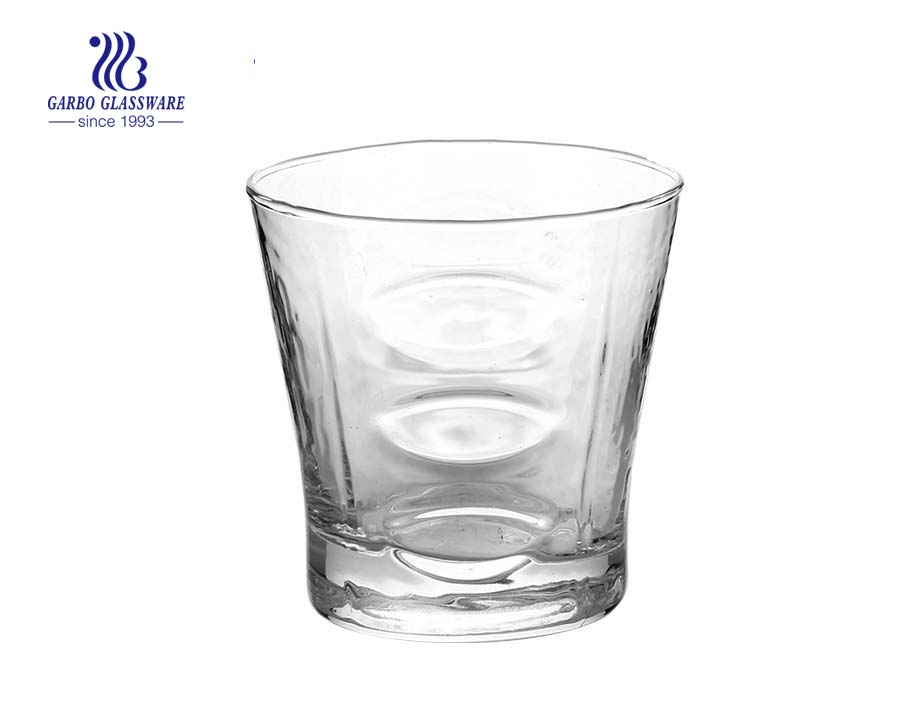 V shape clear transparent glass juice cup