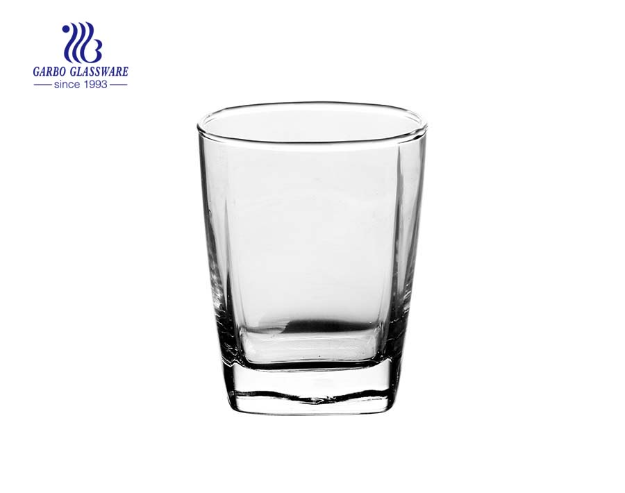 V shape clear transparent glass juice cup