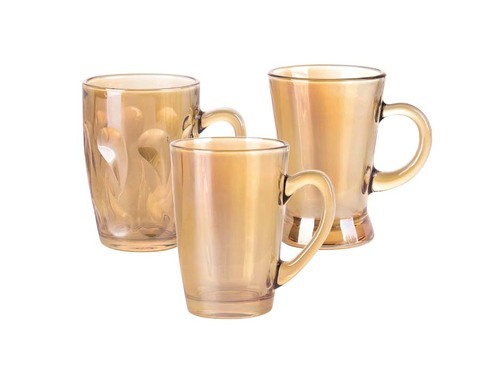 220ml Ion Plating Beer Cup mit Amber Color Drinking Custom für Wasser Bierbecher Glasbecher