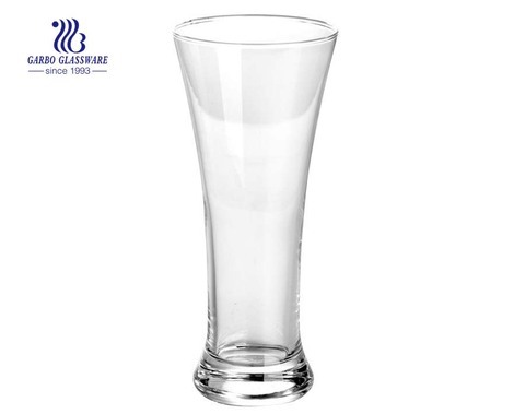 Cheap price machine made Pilsner beer glass with custom logo