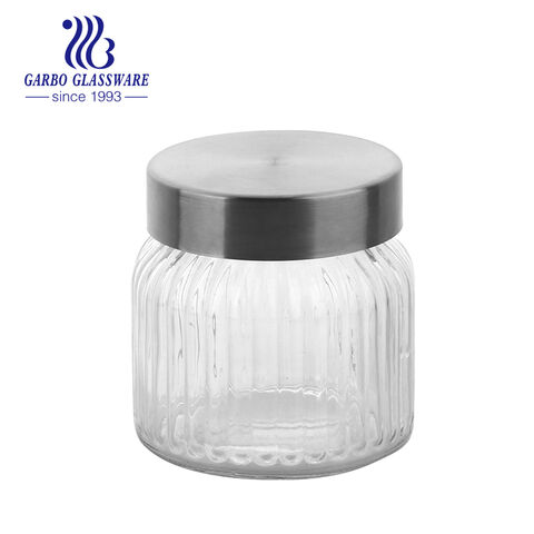 480ml Hochwertiges Glas Candy Jar mit großer Kapazität Transparentes dekoratives Glas Food Jar