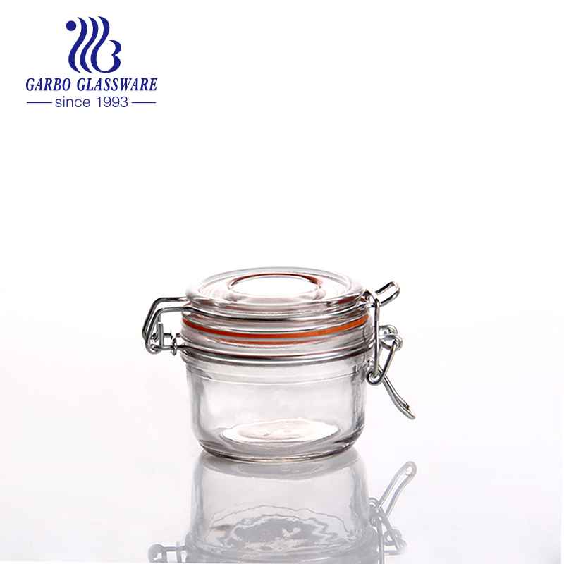 Tarro de caramelo de vidrio de gran capacidad de alta calidad de 480 ml Tarro de comida de vidrio decorativo transparente