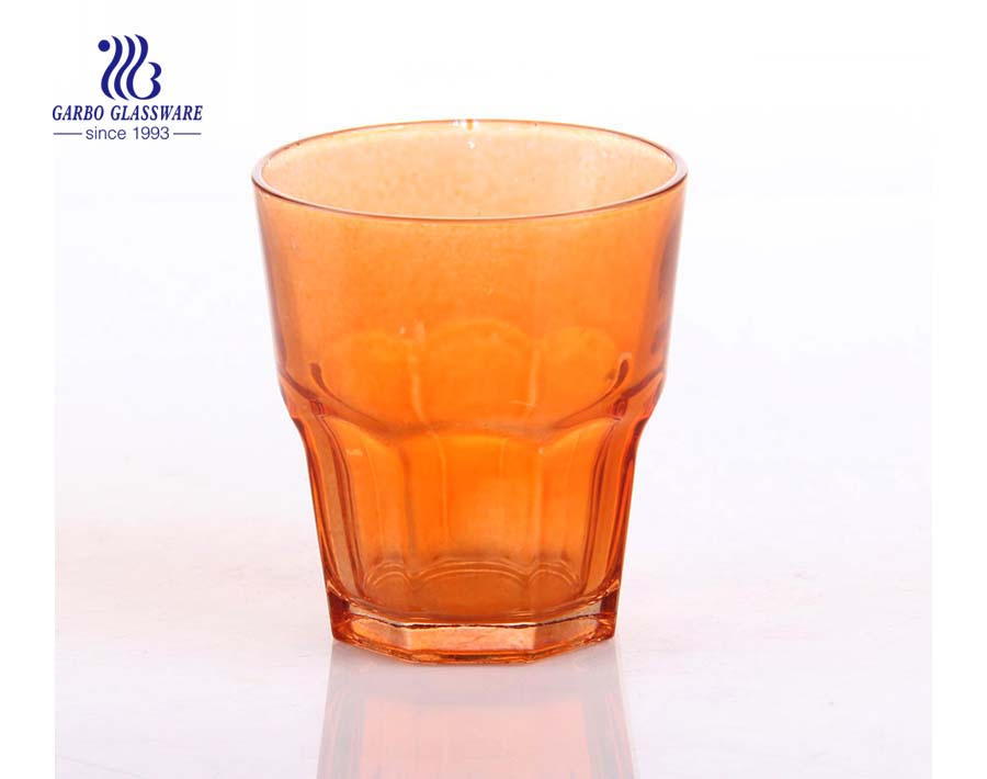 Custom tinted color sprayed color rock glass cup for promotion