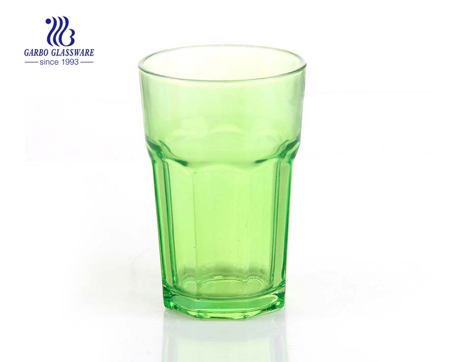 Custom tinted color sprayed color rock glass cup for promotion