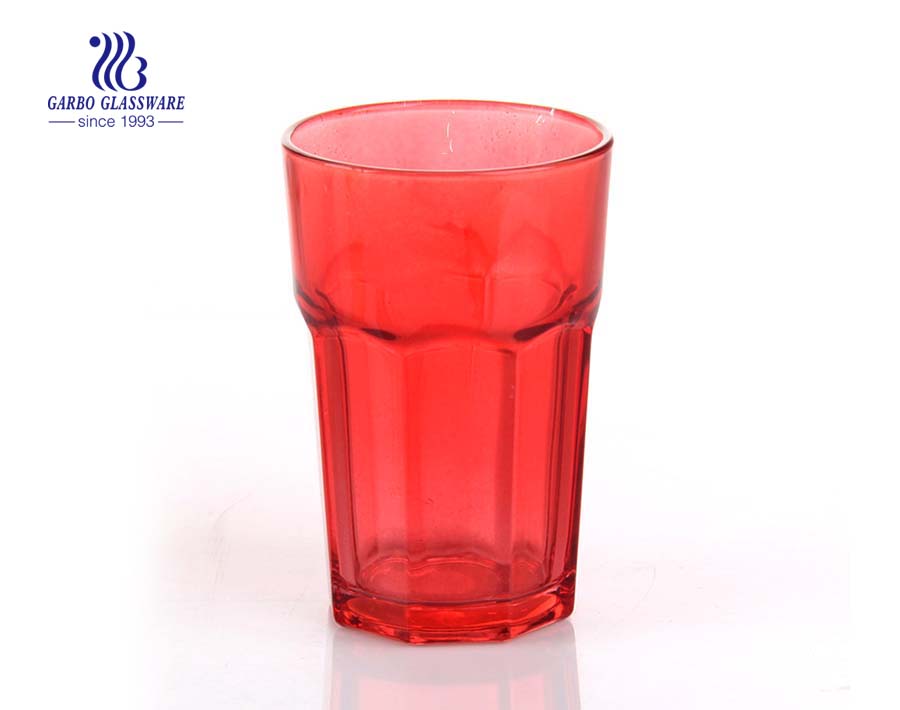 Custom tinted color sprayed color rock glass cup for promotion