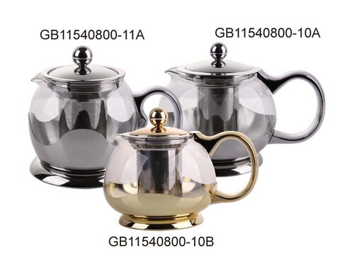 Borosilicate Glass Water Pitcher Kettle Glass Tea Juice Teapot with Infuser 