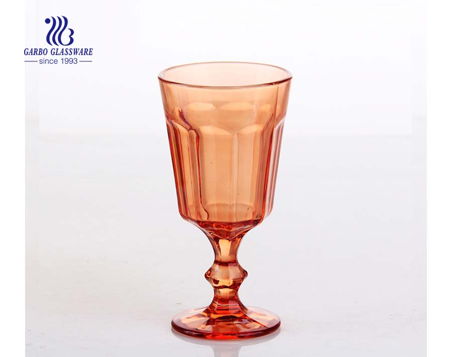 Customized spray color water beverage vintage glassware good as gift 