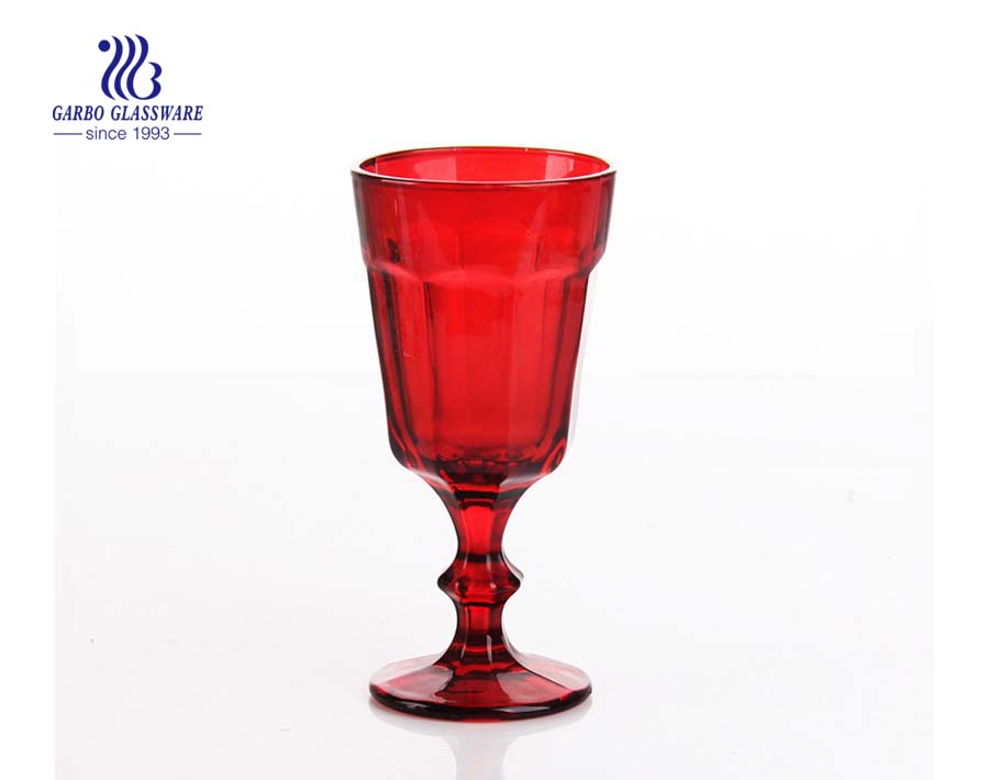 Customized spray color water beverage vintage glassware good as gift 
