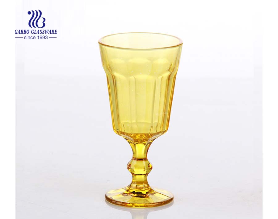 Customized spray color water beverage vintage glassware good as gift 