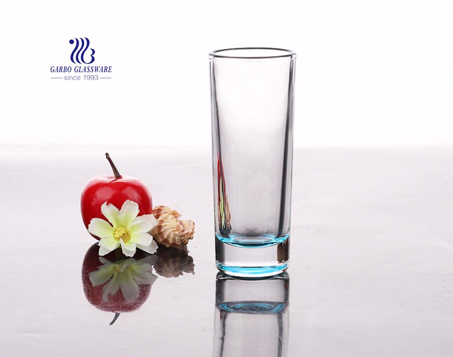 Spray color tall shot glasses spirit liquor glasses for wholesale