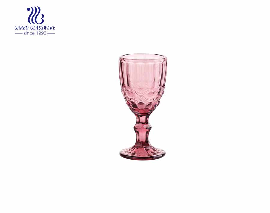 Diamant-Weinkelch 6er-Set von Garbo Glass-Purple Red Farbe