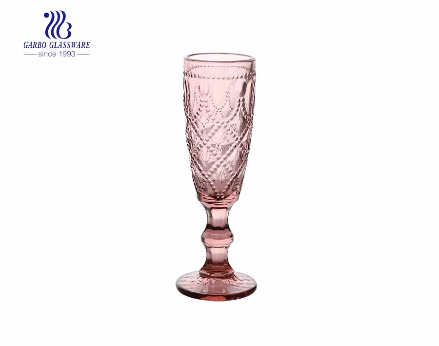 240ml Wine Goblet Beverage Glass Cup von Garbo - Dunkelblau - 6er Set