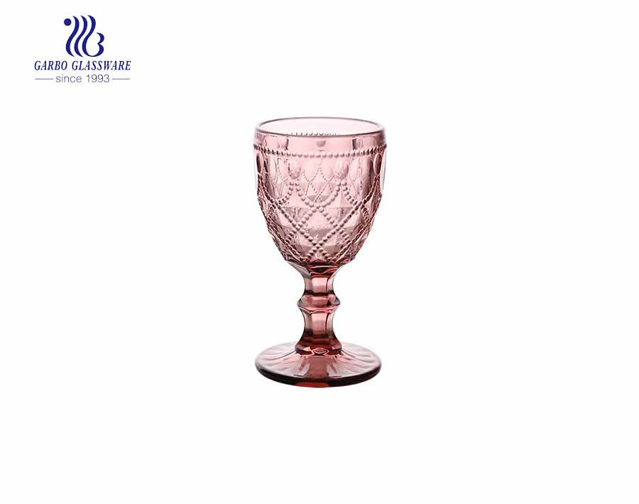 240ml Wine Goblet Beverage Glass Cup von Garbo - Dunkelblau - 6er Set