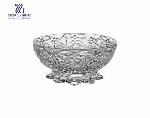 6 inch decorative glass fruit bowl biodegradable glass bowl 