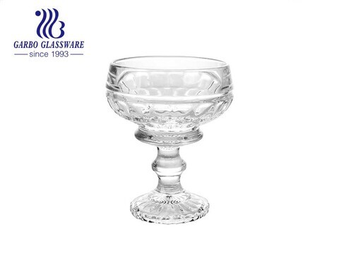 4.57-дюймовый декоративный стеклянный вазу с фруктами дешевой цене по цене стеклянный вазу с фруктами