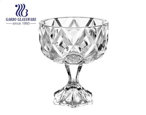 5.12 дюйма логотип sodalime стеклянная ваза с фруктами стиль личности лучшие продажи стеклянная ваза с фруктами