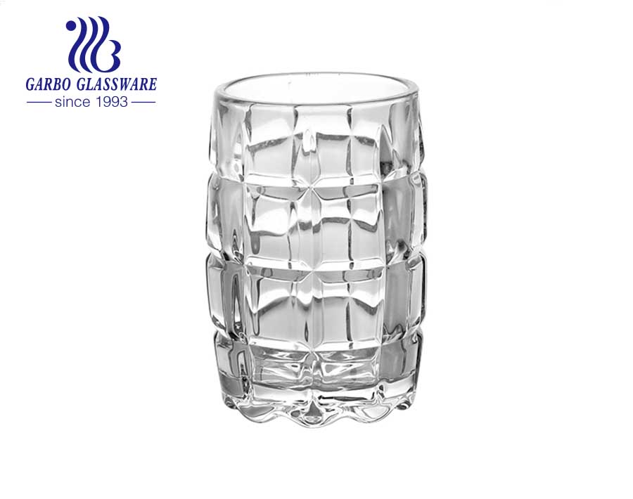 Verrerie gaufrée claire en verre highball bon marché de 10 oz fabriquée en Chine