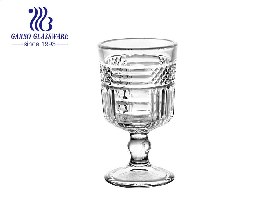 14oz single color stemware glass infuser custom logo glass goblet