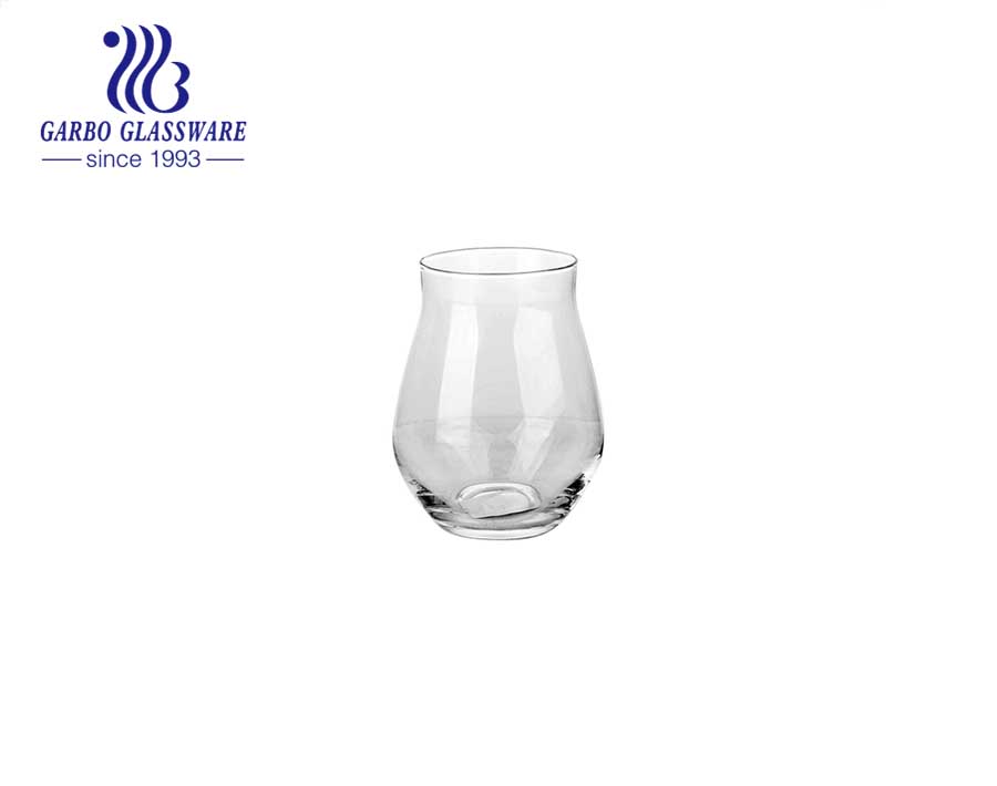 Squash shape glass tumbler for juice in stock