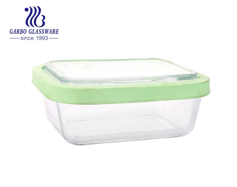 300ml sqaure Glass Food Storage Containers Glass Storage Containers with Lids