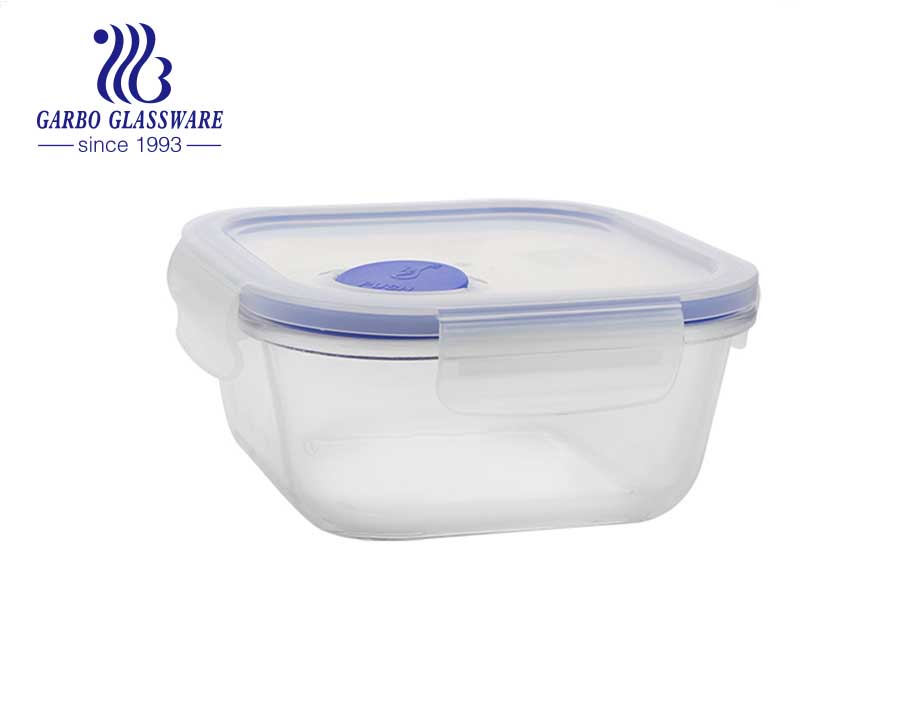 Tempered glass 940ml rectangular Airtight Glass Lunch Boxes manufacturers