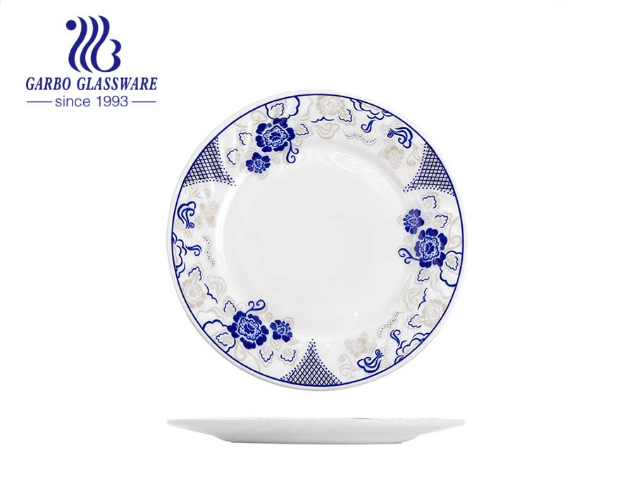 9inch redondo blanco The Tableware Opal Tempered Glass Vajilla Ensalada cuencos de comida