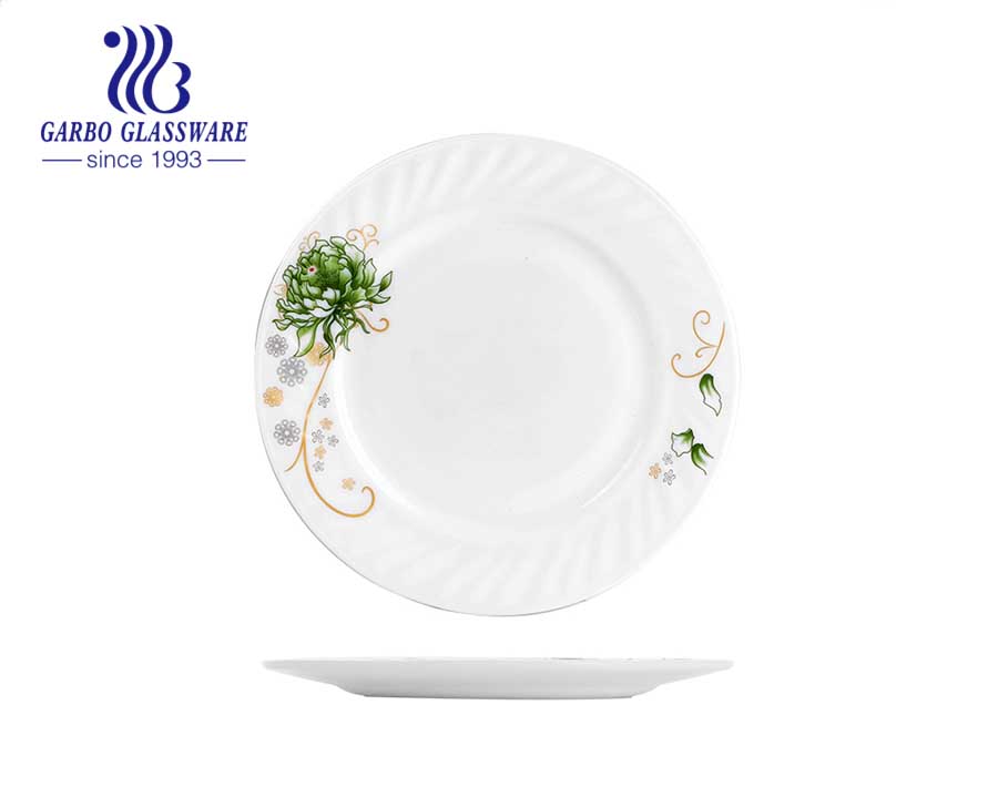 9inch redondo blanco The Tableware Opal Tempered Glass Vajilla Ensalada cuencos de comida