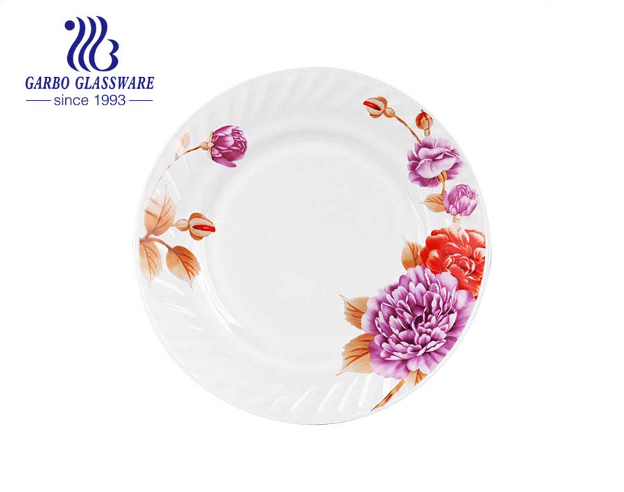 9inch redondo blanco The Tableware Opal Tempered Glass Vajilla Ensalada cuencos de comida