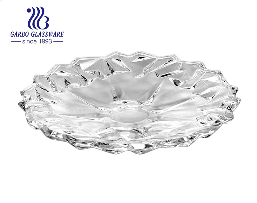 Round-shaped 9.5-inch clear glass bowl for fruit and vegetable placing 