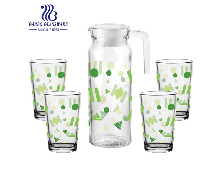 5PCS hot sell european style cheap factory price glassware set promotional food grade drinking water set