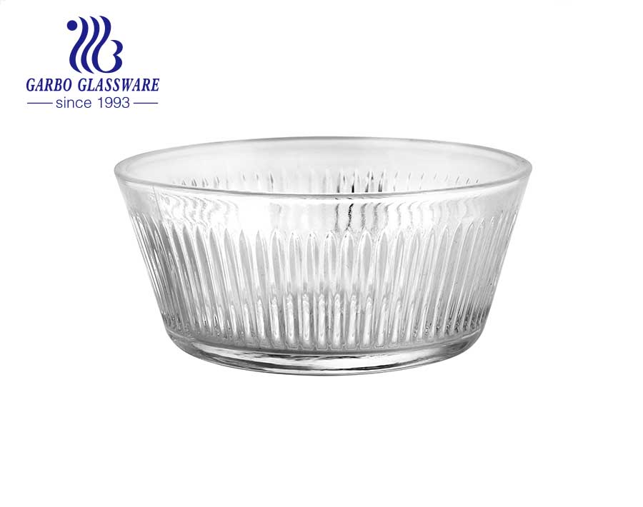 Machine made high quality transparent round ion plating glass bowl high temperature glass bowl