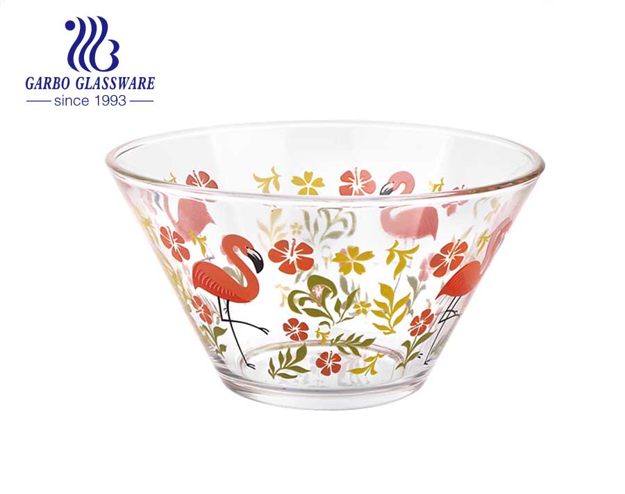 Machine made high quality transparent round ion plating glass bowl high temperature glass bowl