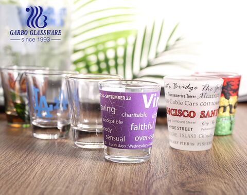 50 ml diseños únicos vasos de chupito regalos de festival de recuerdos de Navidad vasos de chupito