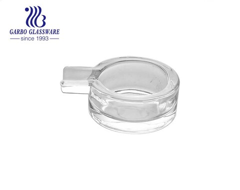 Kleiner Mini-Hot-Sale-Aschenbecher aus klarem Glas für zu Hause und im Büro