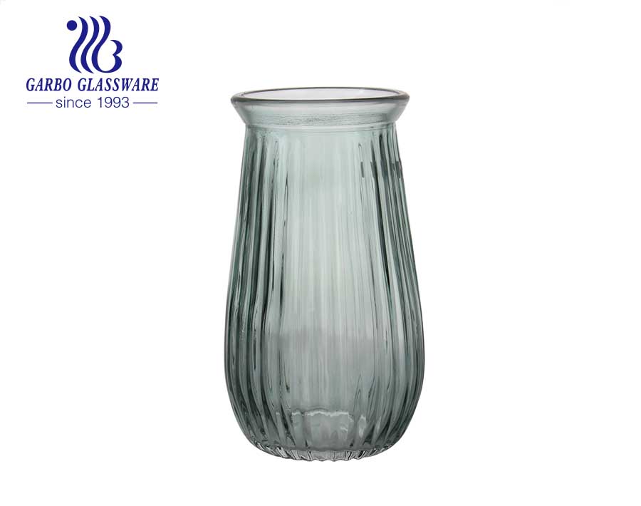 Vase Glas, Lila Glas Vase Einzelblumenvase Dekorative Vintage Blumenvase für Hochzeit zu Hause und Büro Dekor