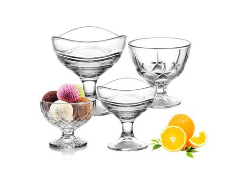 Dessert Ice Cream Cups Mini Truffle Bowls,10 Oz Salad Fruit Dish Crystal Style Glass - Lead (Pb) Free