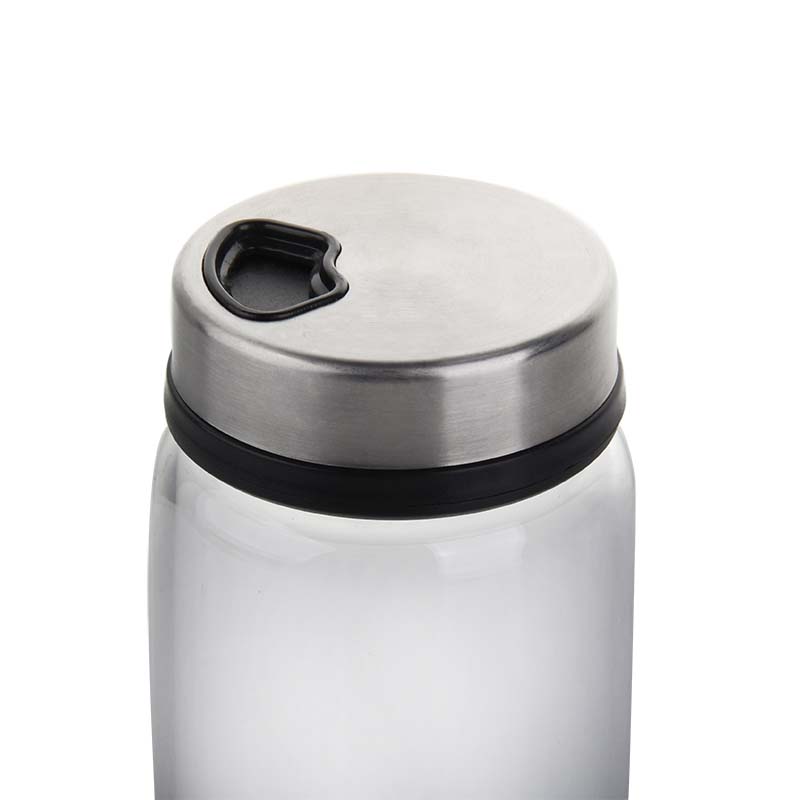 Glass Water Bottles Stainless Steel Leak Proof Lid Soda Lime Reusable  Drinking Bottle Sauce Jar Juice