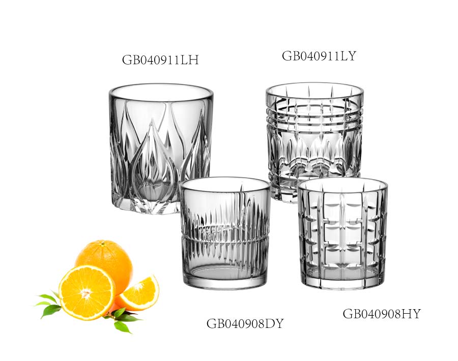 Juego de vasos de whisky de marca personalizada OEM con diseños grabados de lujo