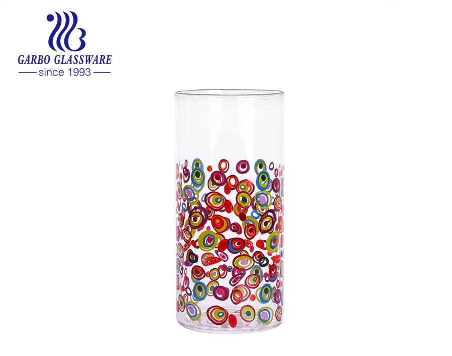 12OZ copo de vidro de borosilicato de design durável cristalino restaurante usa copo de vidro de borosilicato resistente ao calor OEM