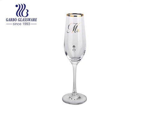 8.66OZ fleur imprimé style européen à la main prix usine verre à vin en gros usage domestique gobelet en verre