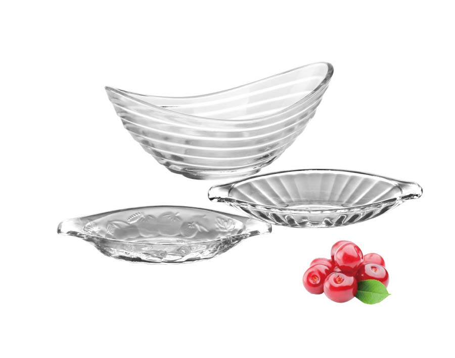 210mm Height Footed Clear Engraved  Glass Ice Cream Bowl Cup 