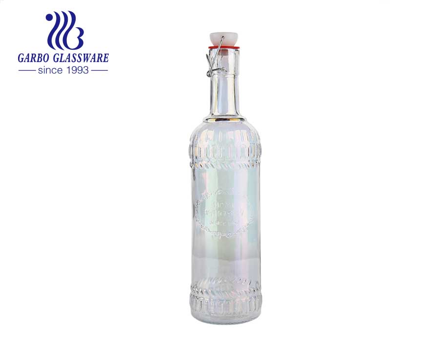 BOTELLA CRISTAL 500 ml. PLANA GIN TAPON GASEOSA -KitchenCraft