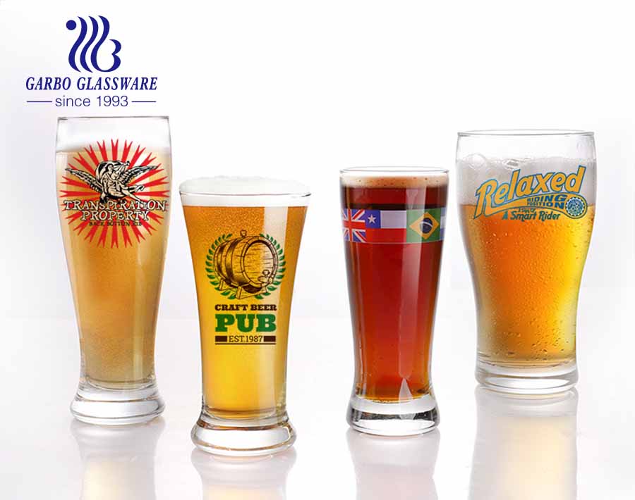 Ensemble de 4 verres à bière pub style britannique avec logo personnalisé