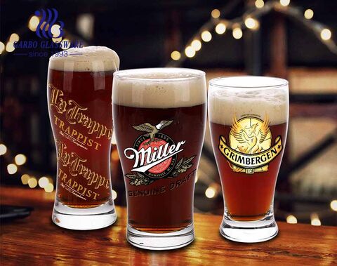 British style pub barware beer glass set of 4 with custom logo