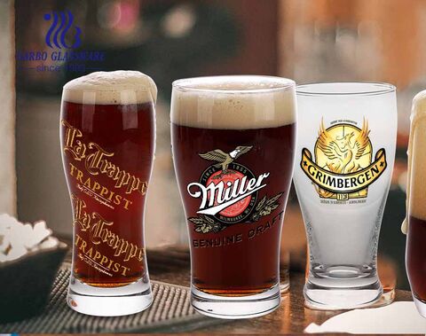 Ensemble de 4 verres à bière pub style britannique avec logo personnalisé