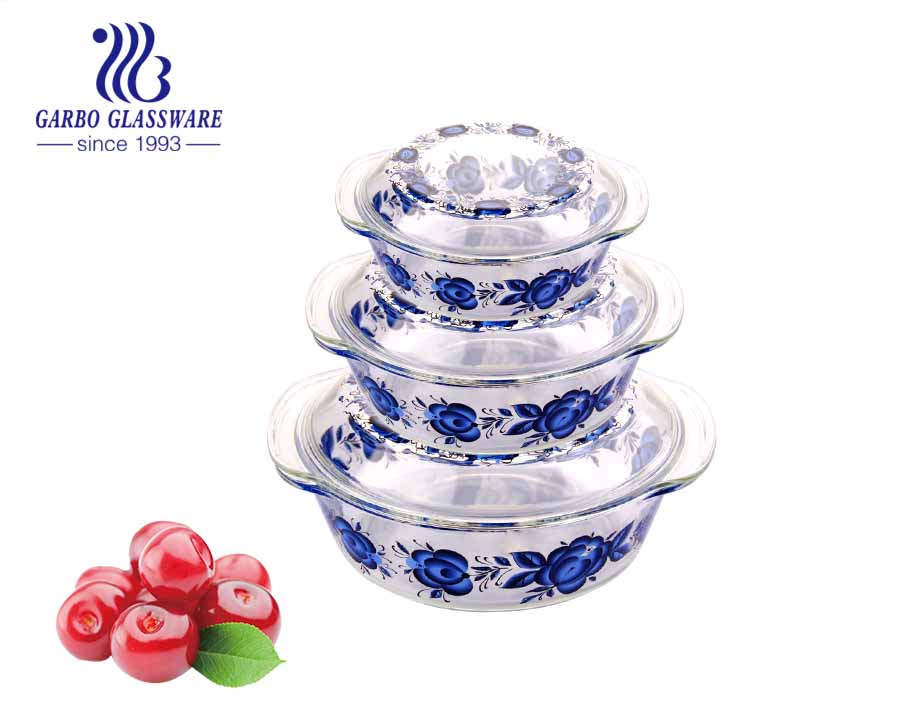 1000ml OEM personality style best selling borosilicate glassware best quality cheap factory price borosilicate glass baking bowl