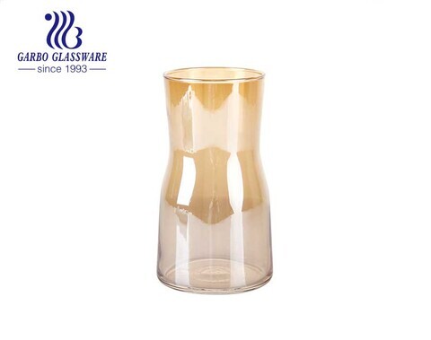 Machine blown high end tabletop glass vase wonderful flower vase with good price 