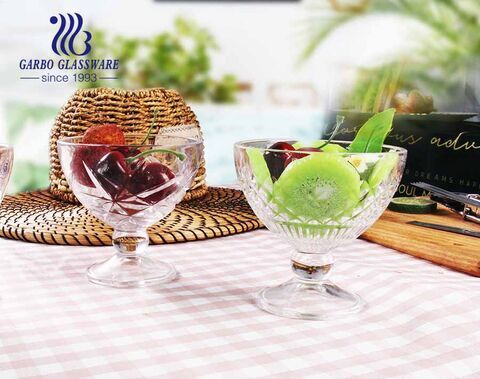 Vintage Kristall Glas Dessert Schüssel Schnupper Kleinigkeit Glas Eis Tasse 4oz klar transparent