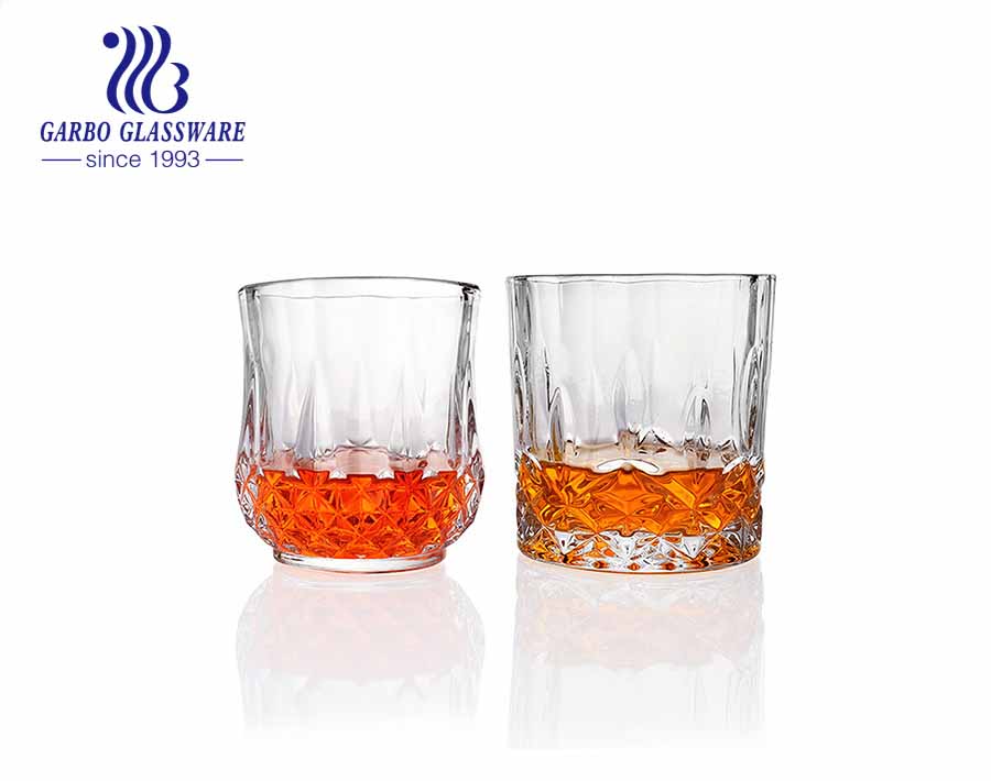 En stock Coupe en verre à whisky gravé 8 oz 10 oz avec couleurs teintées personnalisées