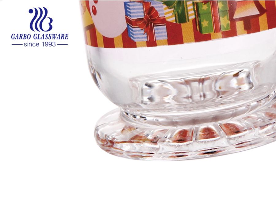 Weihnachtsgeschenke Glaskaffeetassen personalisierte Designs Glasbecher mit Griff